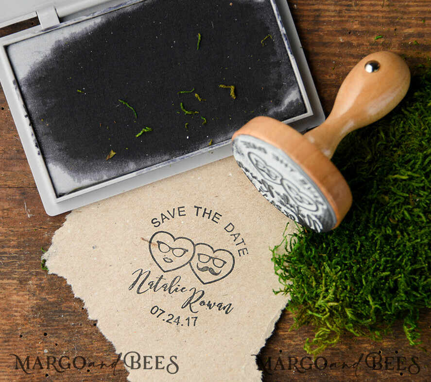 wooden stamp, wedding stamp