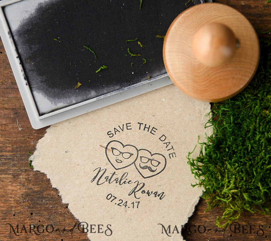 wooden stamp, wedding stamp