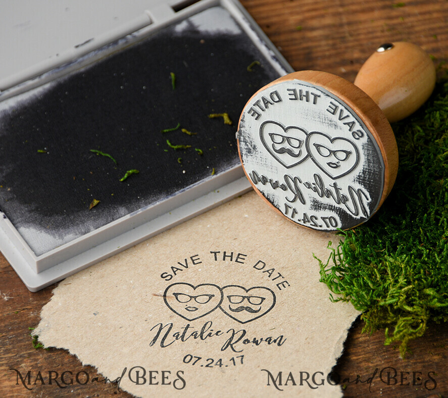 wooden stamp, wedding stamp