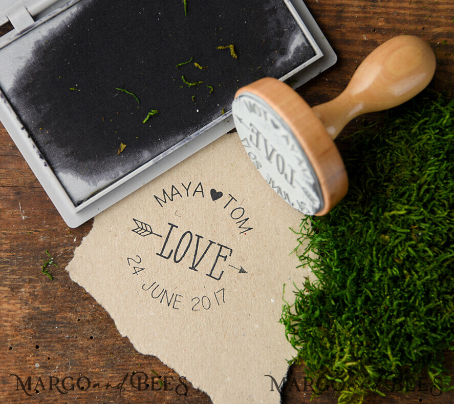 custom stamp, wedding stamp