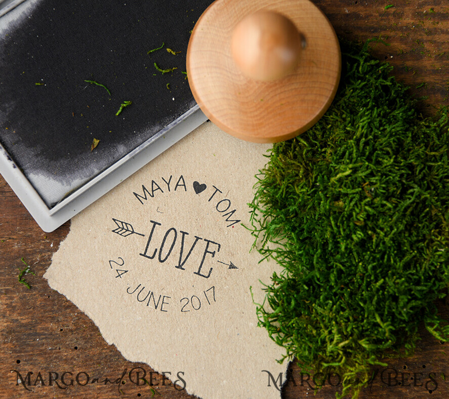 custom stamp, wedding stamp