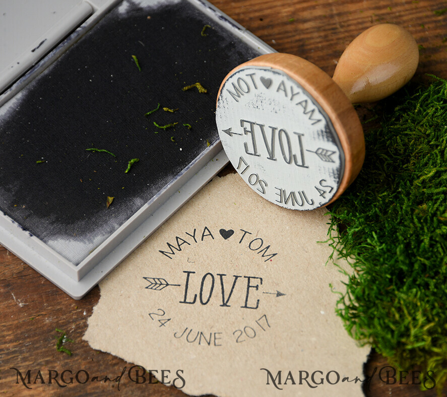 custom stamp, wedding stamp