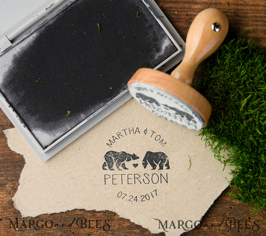 custom stamp, wedding stamp