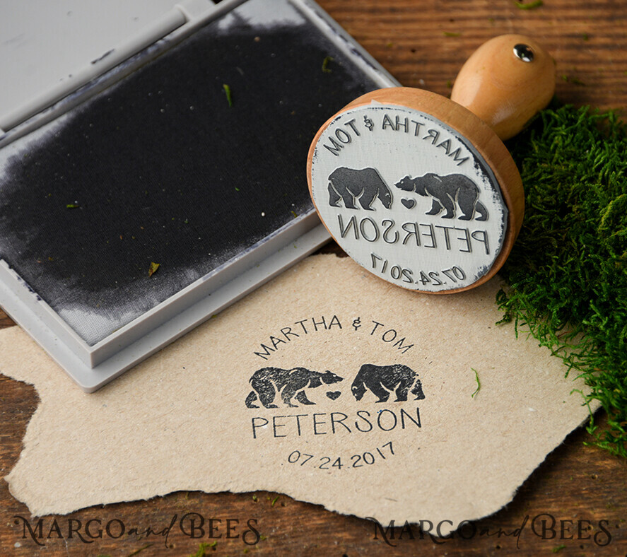 custom stamp, wedding stamp