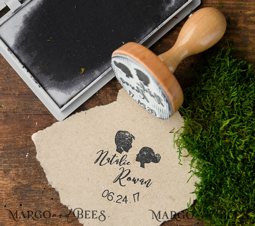 custom stamp, wedding stamp