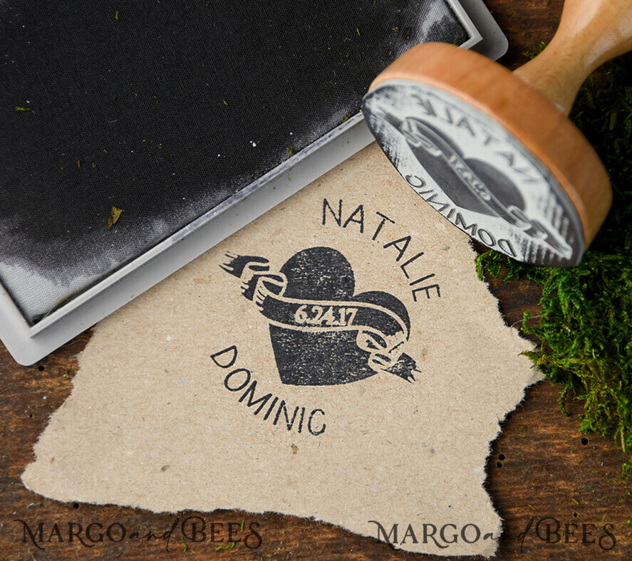 custom stamp, wedding stamp