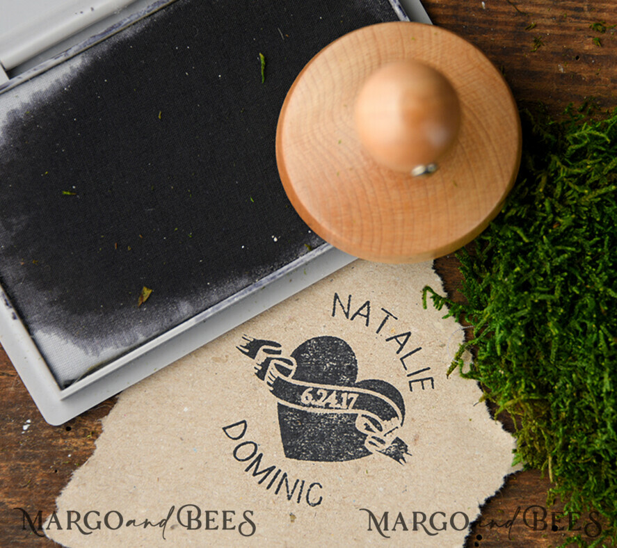custom stamp, wedding stamp