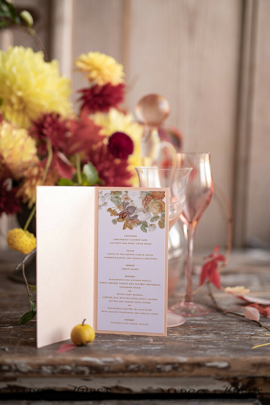 MENU & PROGRAMS romantic timeline blossom
