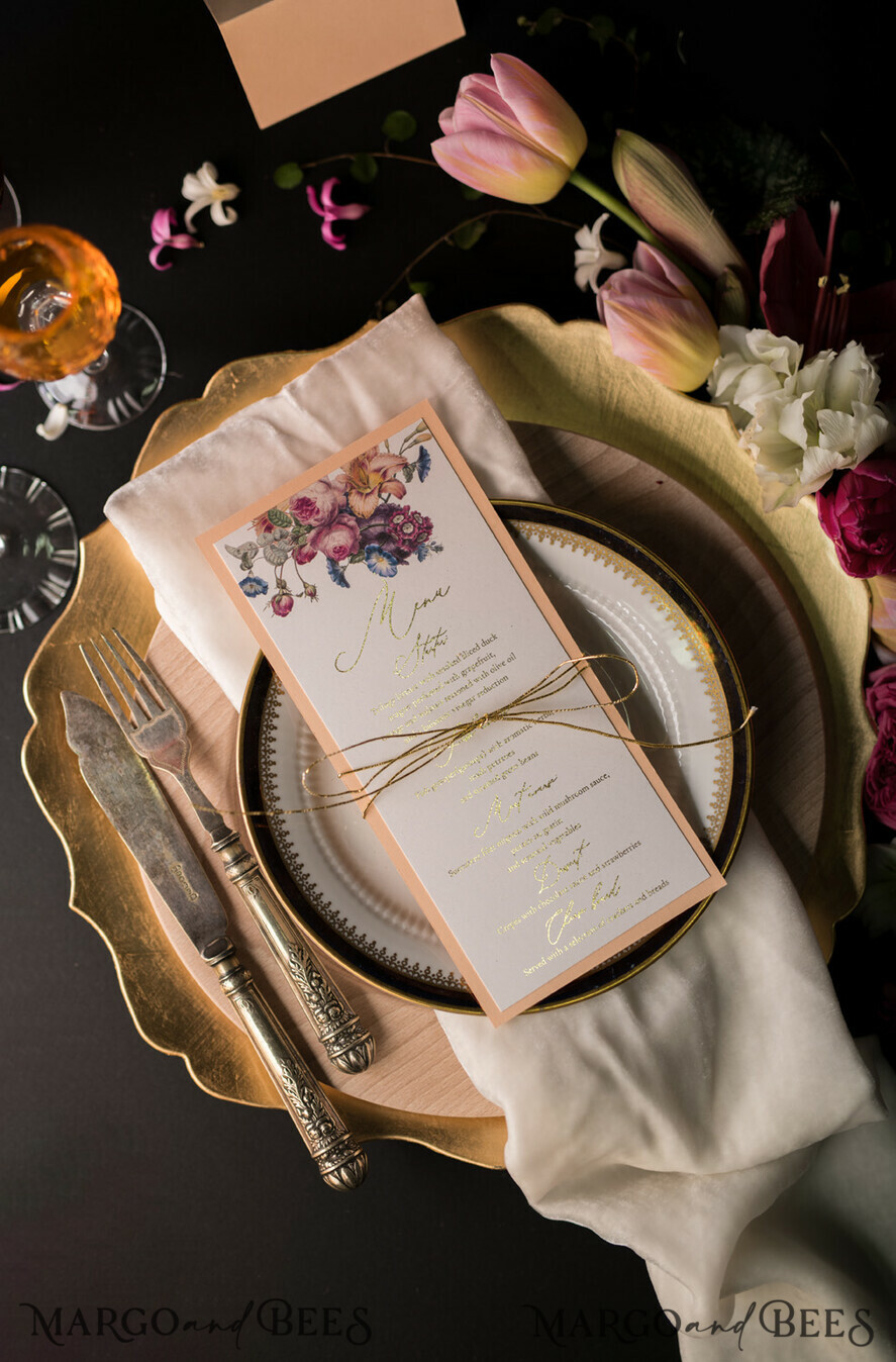 MENU & PROGRAMS romantic wedding stationery elegant