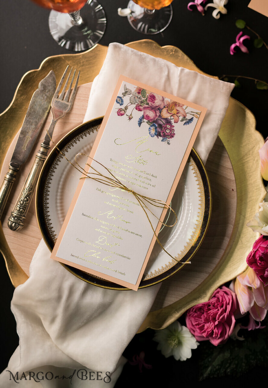 MENU & PROGRAMS romantic wedding stationery elegant
