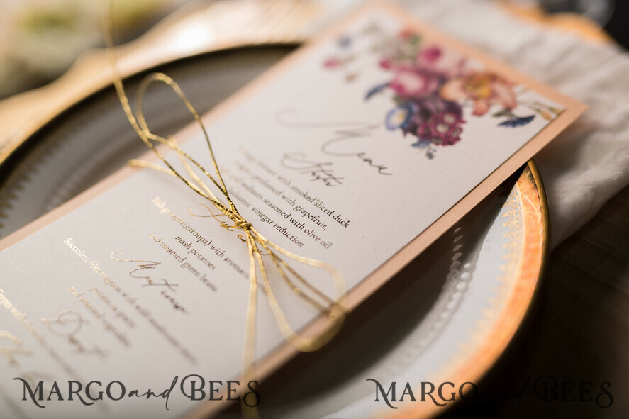 MENU & PROGRAMS romantic wedding stationery elegant