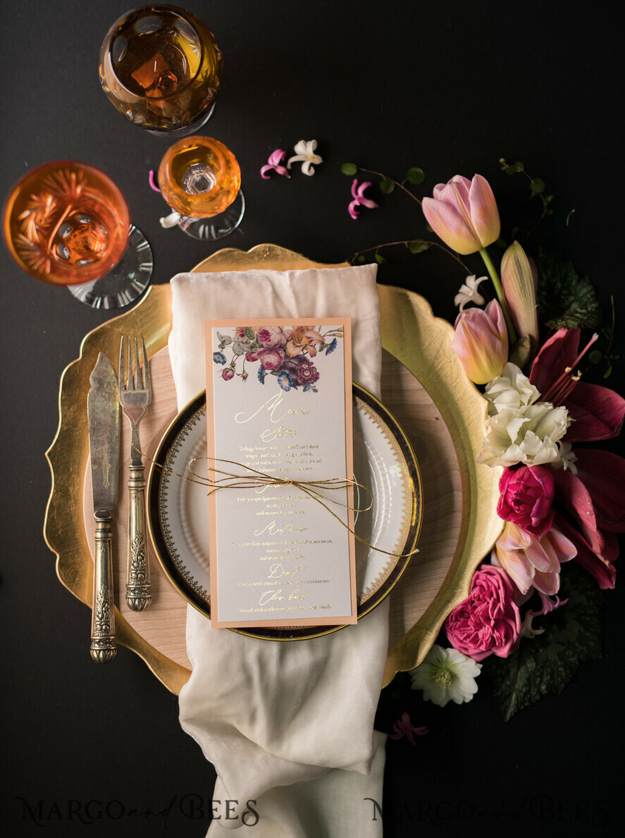 MENU & PROGRAMS romantic wedding stationery elegant