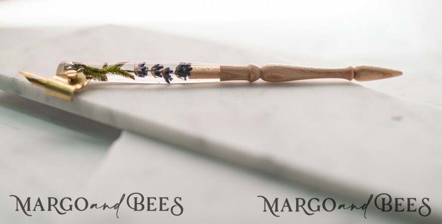 WOODEN PENHOLDERS Wood and resin English Oblique Pen, Handmade resin lavender Wooden Antique Dip Pen, Wood Oblique Calligraphy Pen Holder, perfect gift for her, practicing Quill