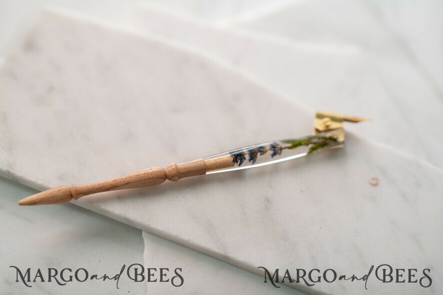 WOODEN PENHOLDERS Wood and resin English Oblique Pen, Handmade resin lavender Wooden Antique Dip Pen, Wood Oblique Calligraphy Pen Holder, perfect gift for her, practicing Quill