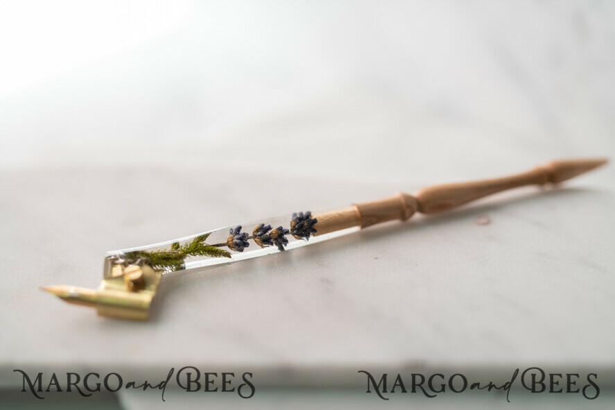 WOODEN PENHOLDERS Wood and resin English Oblique Pen, Handmade resin lavender Wooden Antique Dip Pen, Wood Oblique Calligraphy Pen Holder, perfect gift for her, practicing Quill