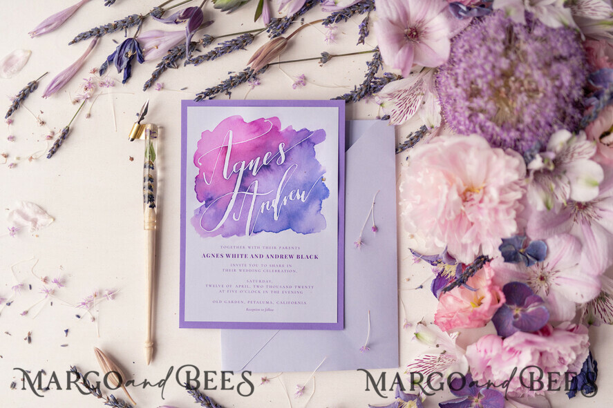 WEDDING INVITATIONS modern calligraphy / fine art Wedding invitations UK, modern caligraphed invites