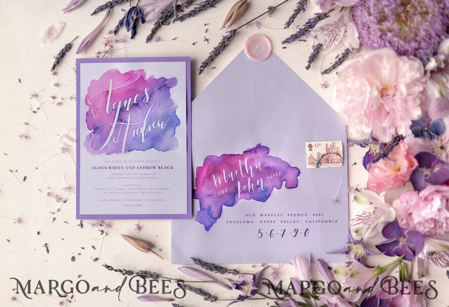WEDDING INVITATIONS modern calligraphy / fine art Wedding invitations UK, modern caligraphed invites