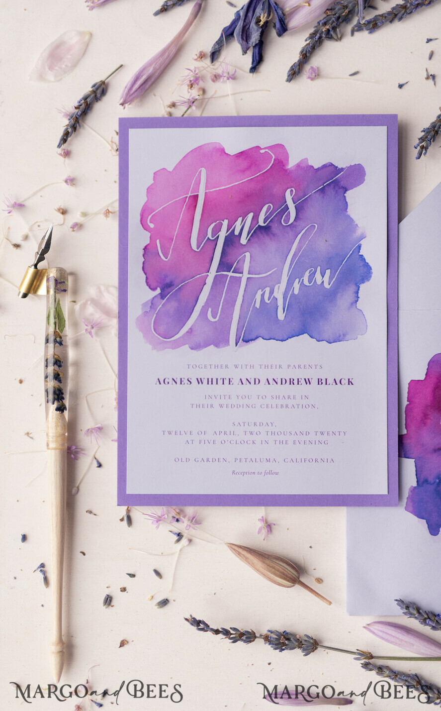 WEDDING INVITATIONS modern calligraphy / fine art Wedding invitations UK, modern caligraphed invites