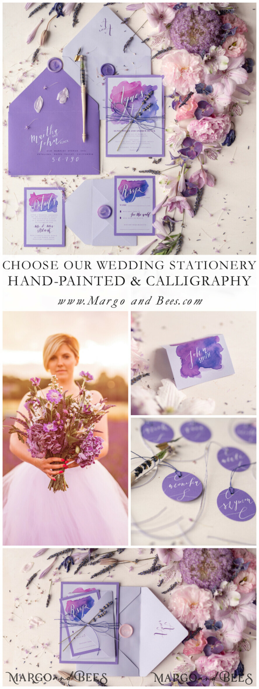 WEDDING INVITATIONS modern calligraphy / fine art Wedding invitations UK, modern caligraphed invites