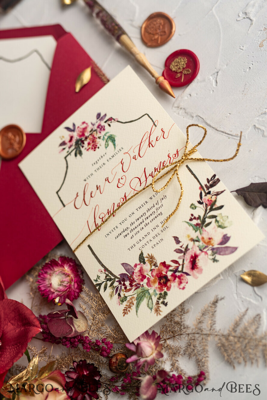 WEDDING INVITATIONS modern calligraphy / fine art Bespoke wedding invitation, unique calligraphy invites