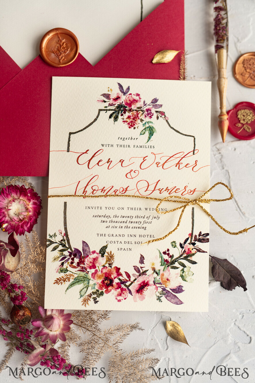 WEDDING INVITATIONS modern calligraphy / fine art Bespoke wedding invitation, unique calligraphy invites