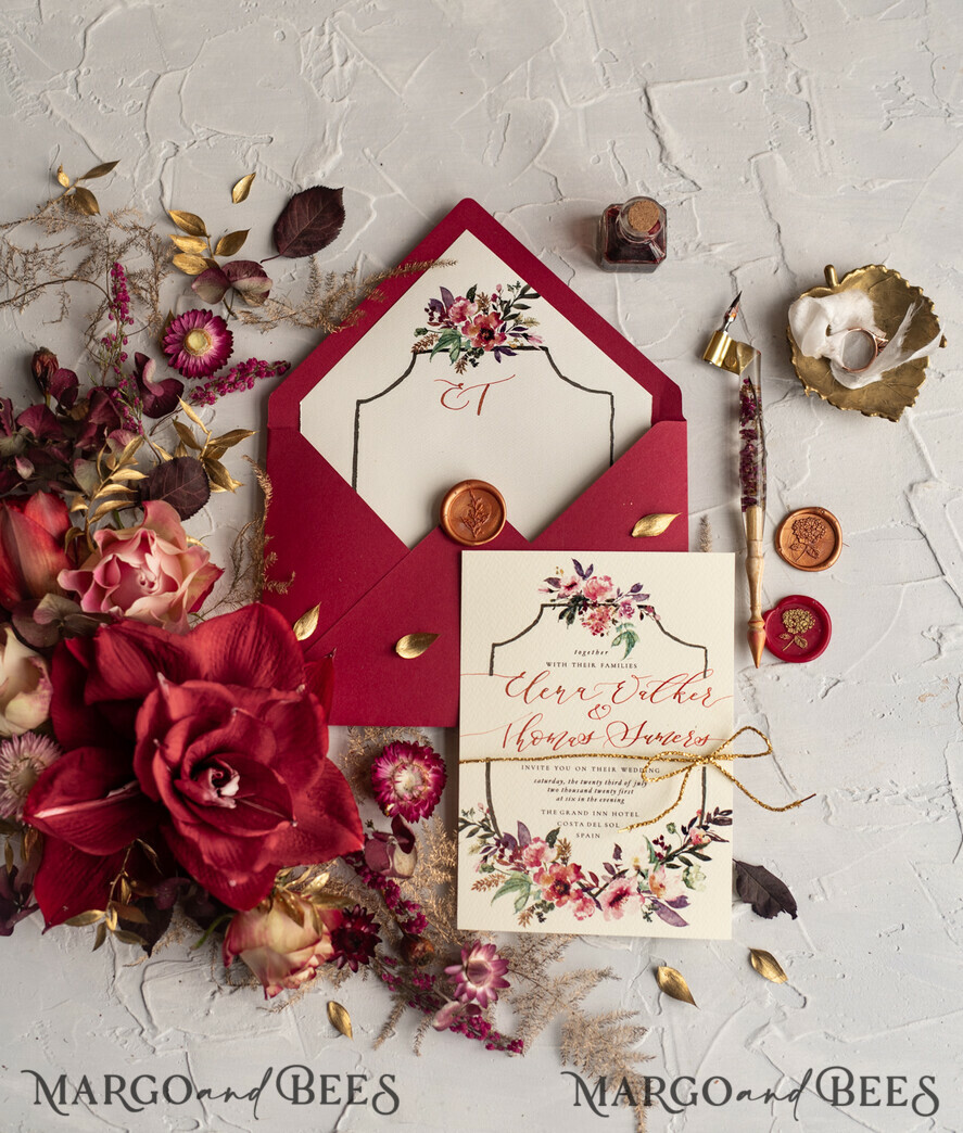 WEDDING INVITATIONS modern calligraphy / fine art Bespoke wedding invitation, unique calligraphy invites