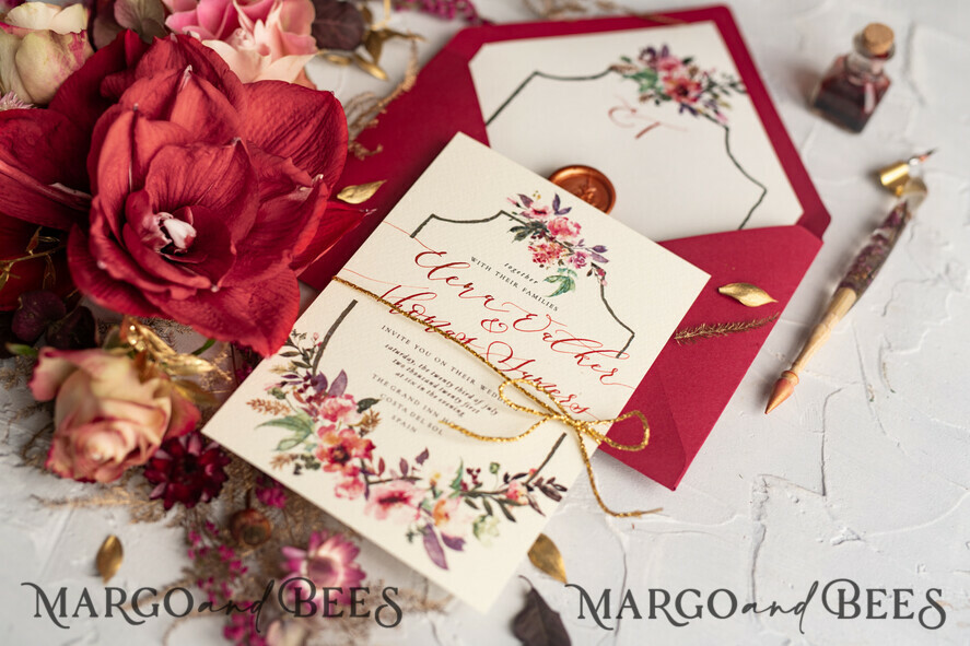 WEDDING INVITATIONS modern calligraphy / fine art Bespoke wedding invitation, unique calligraphy invites
