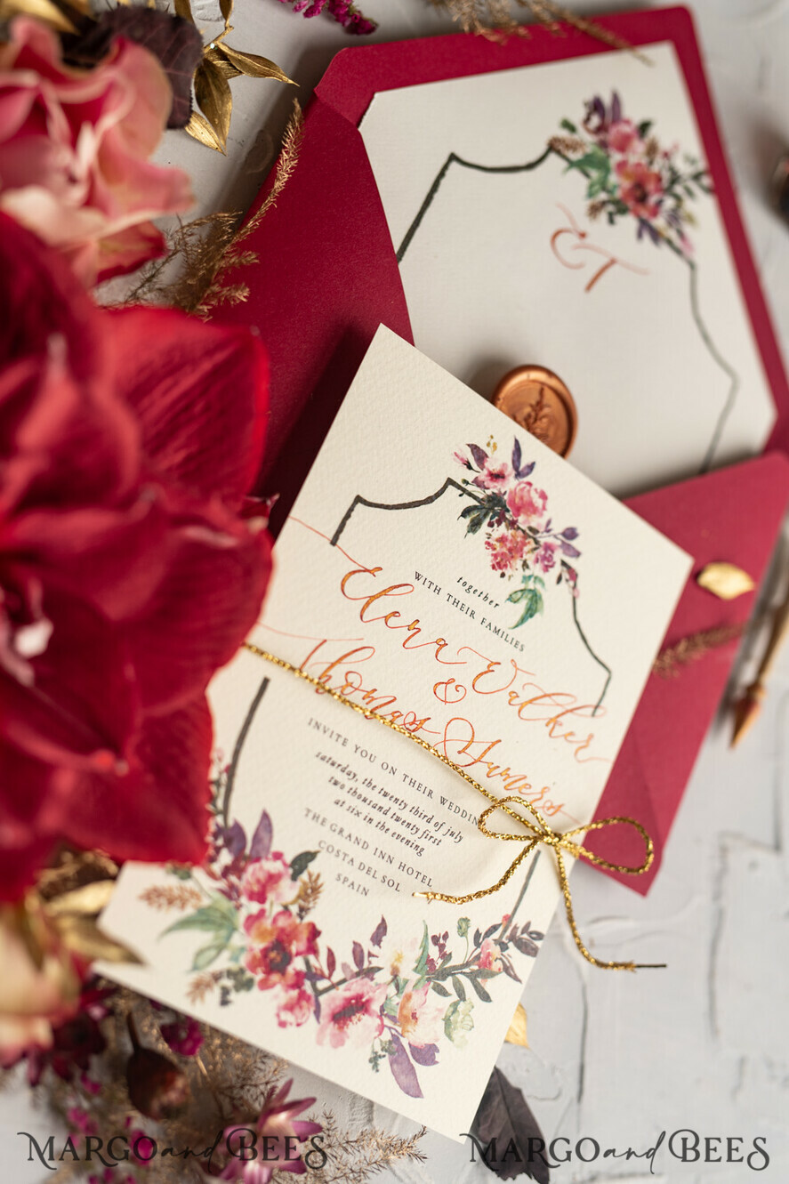 WEDDING INVITATIONS modern calligraphy / fine art Bespoke wedding invitation, unique calligraphy invites