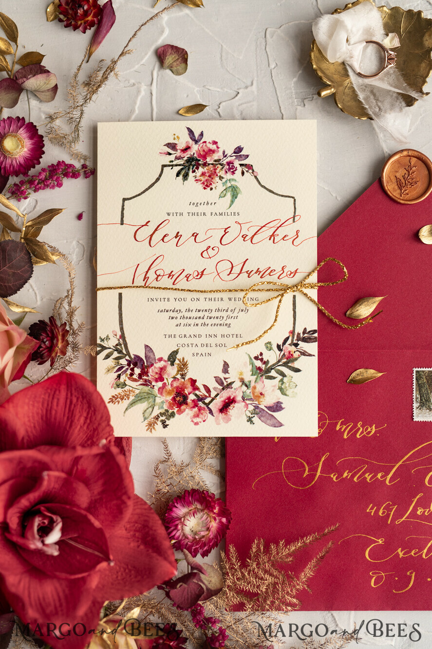 WEDDING INVITATIONS modern calligraphy / fine art Bespoke wedding invitation, unique calligraphy invites