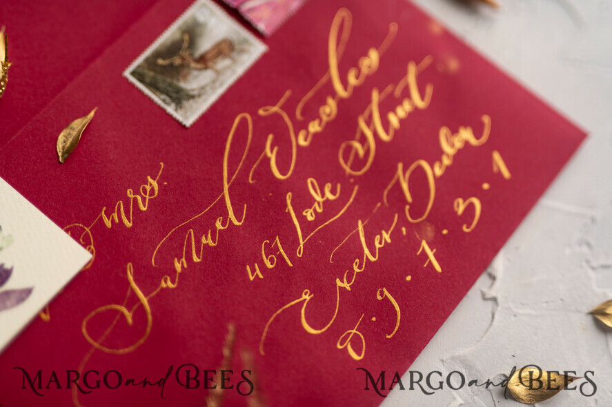 WEDDING INVITATIONS modern calligraphy / fine art Bespoke wedding invitation, unique calligraphy invites