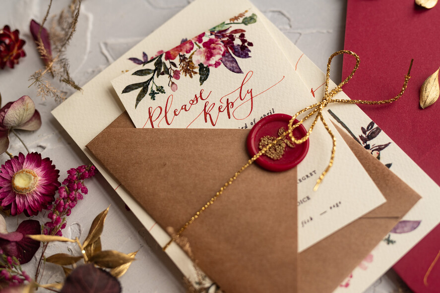 WEDDING INVITATIONS modern calligraphy / fine art Bespoke wedding invitation, unique calligraphy invites