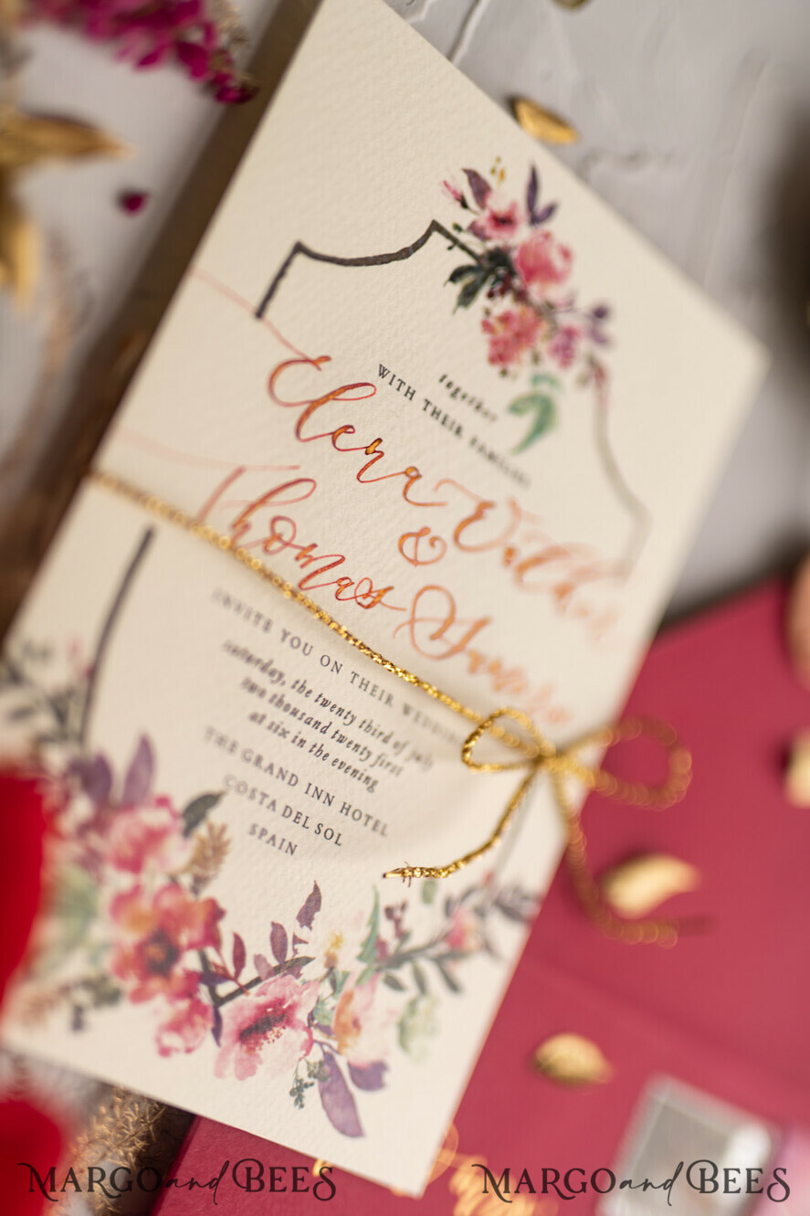 WEDDING INVITATIONS modern calligraphy / fine art Bespoke wedding invitation, unique calligraphy invites