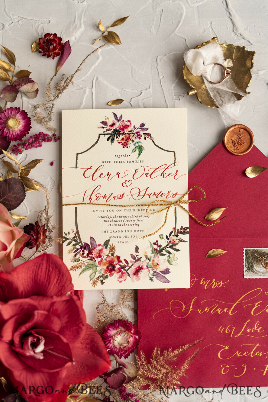WEDDING INVITATIONS modern calligraphy / fine art Bespoke wedding invitation, unique calligraphy invites