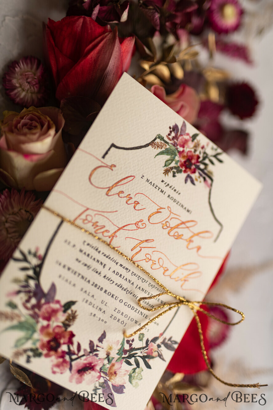 WEDDING INVITATIONS modern calligraphy / fine art Bespoke wedding invitation, unique calligraphy invites