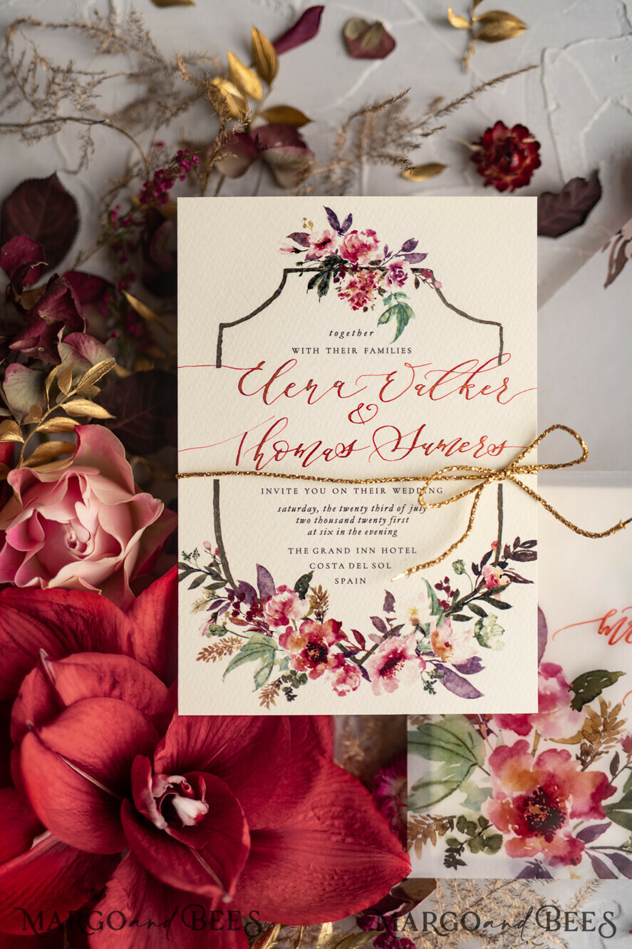 WEDDING INVITATIONS modern calligraphy / fine art Bespoke wedding invitation, unique calligraphy invites