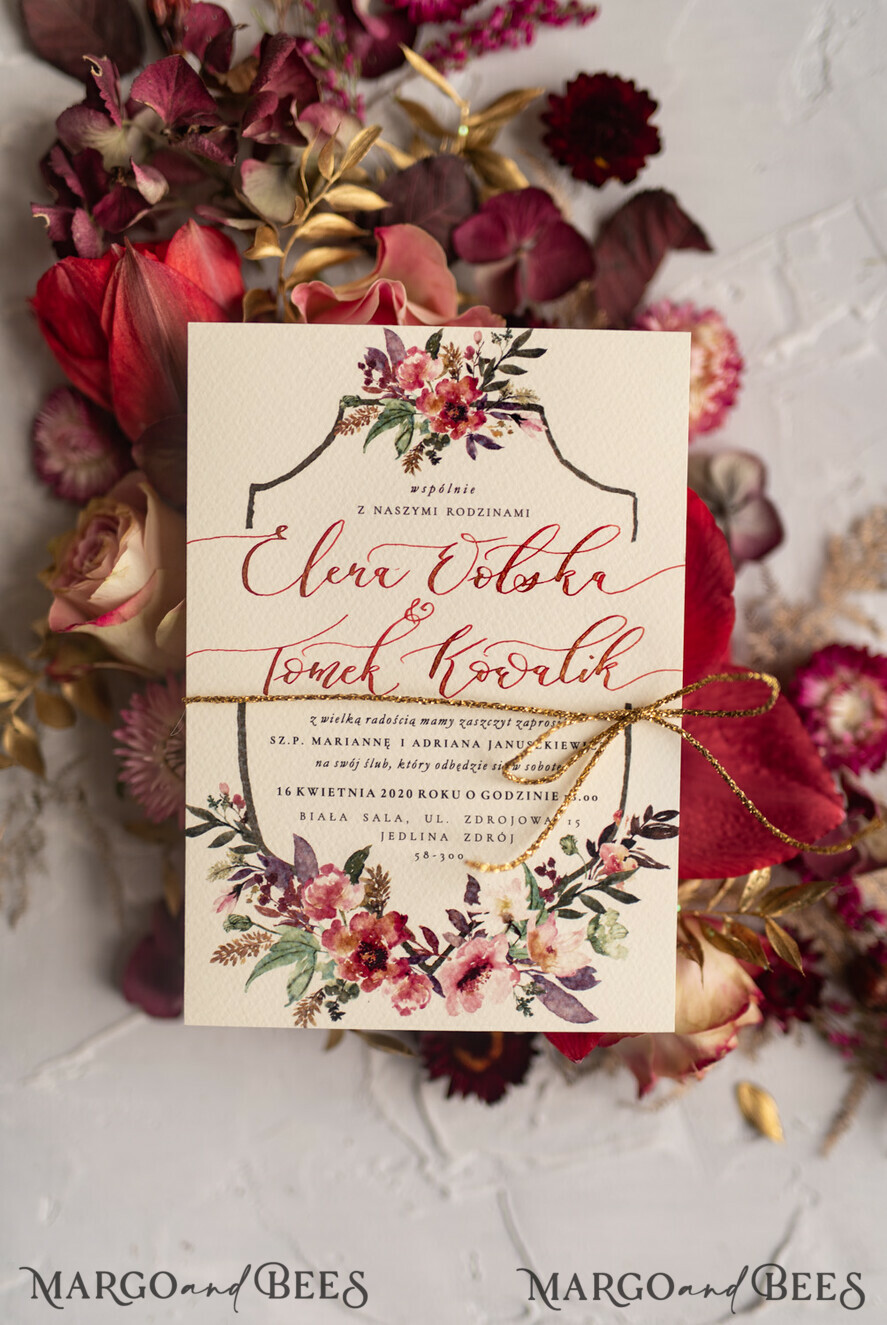 WEDDING INVITATIONS modern calligraphy / fine art Bespoke wedding invitation, unique calligraphy invites