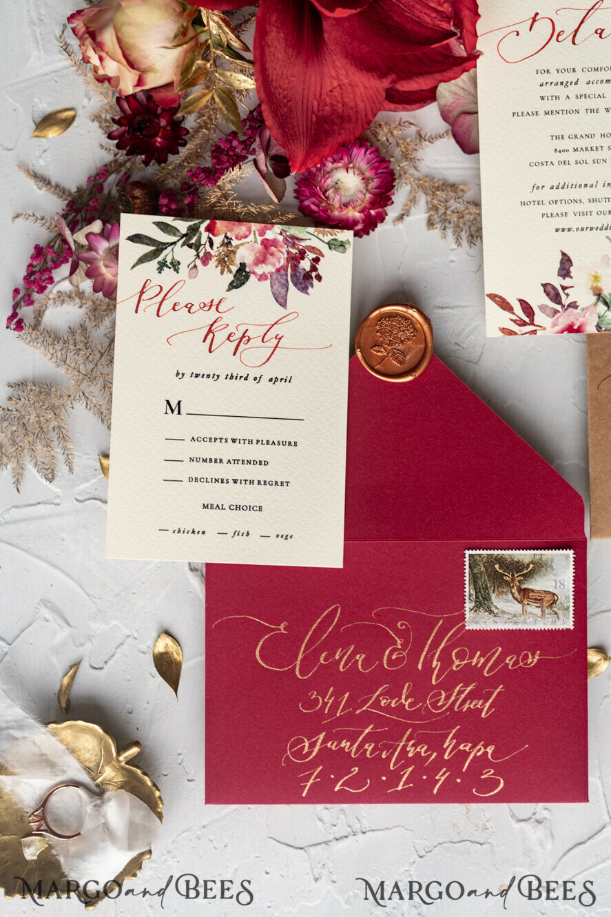 WEDDING INVITATIONS modern calligraphy / fine art Bespoke wedding invitation, unique calligraphy invites