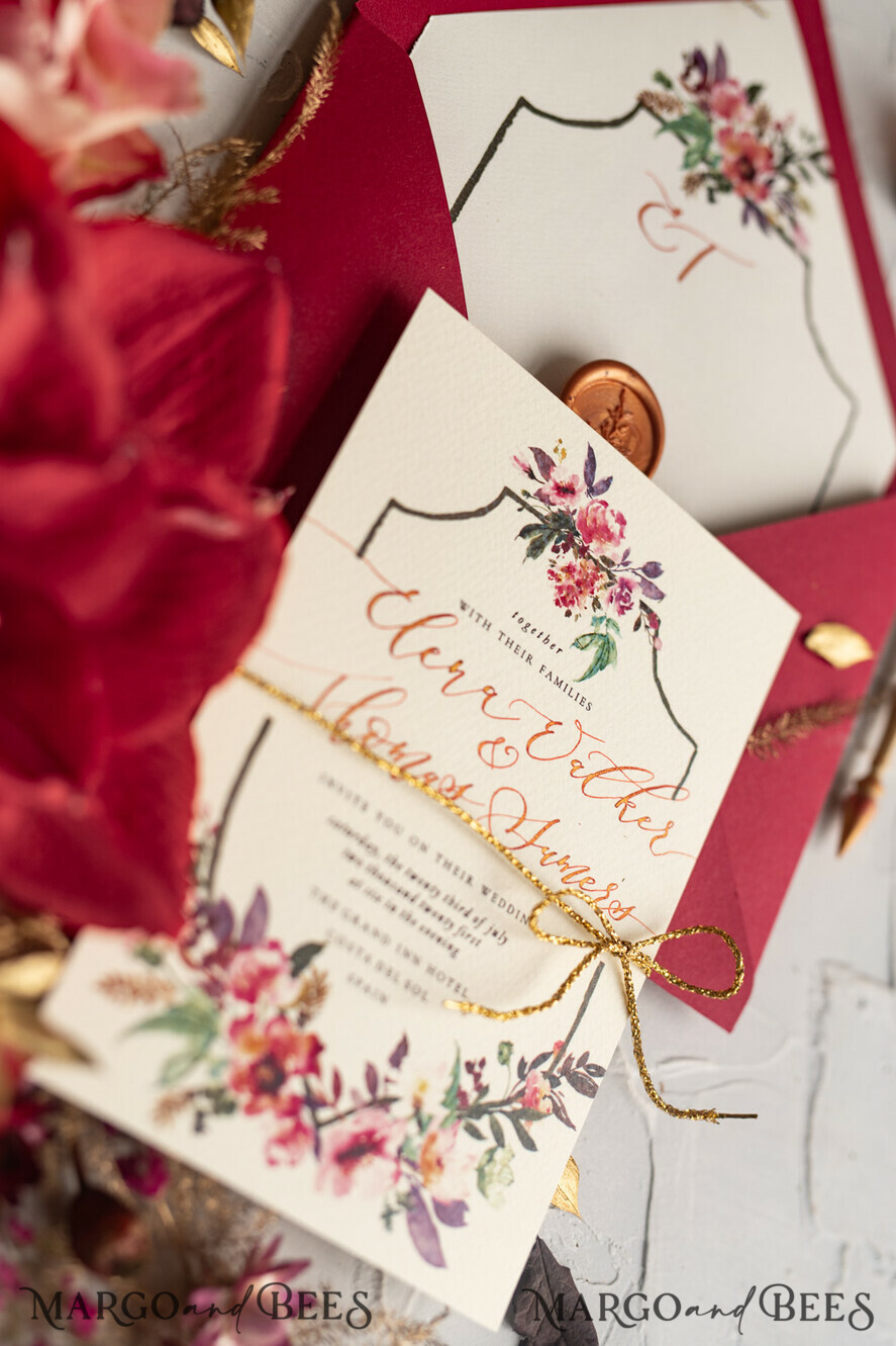 WEDDING INVITATIONS modern calligraphy / fine art Bespoke wedding invitation, unique calligraphy invites