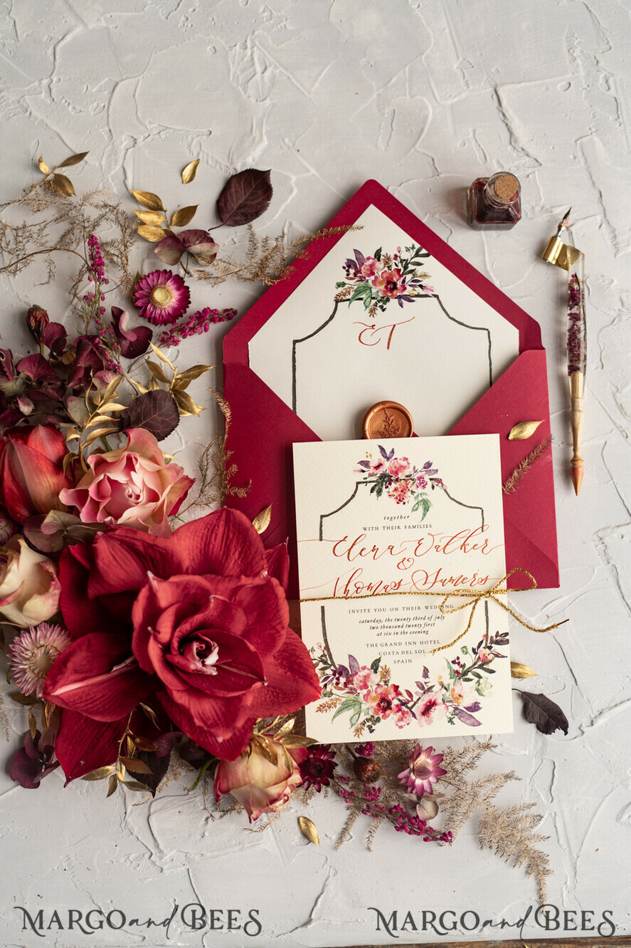 WEDDING INVITATIONS modern calligraphy / fine art Bespoke wedding invitation, unique calligraphy invites