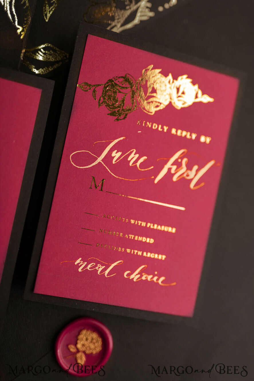 WEDDING INVITATIONS modern calligraphy / fine art Wedding invitations custom, luxurious stationery