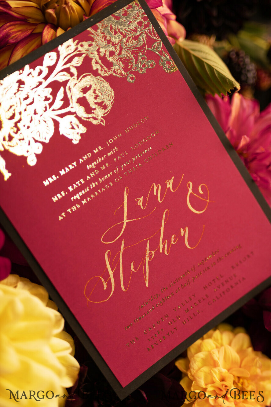 WEDDING INVITATIONS modern calligraphy / fine art Wedding invitations custom, luxurious stationery