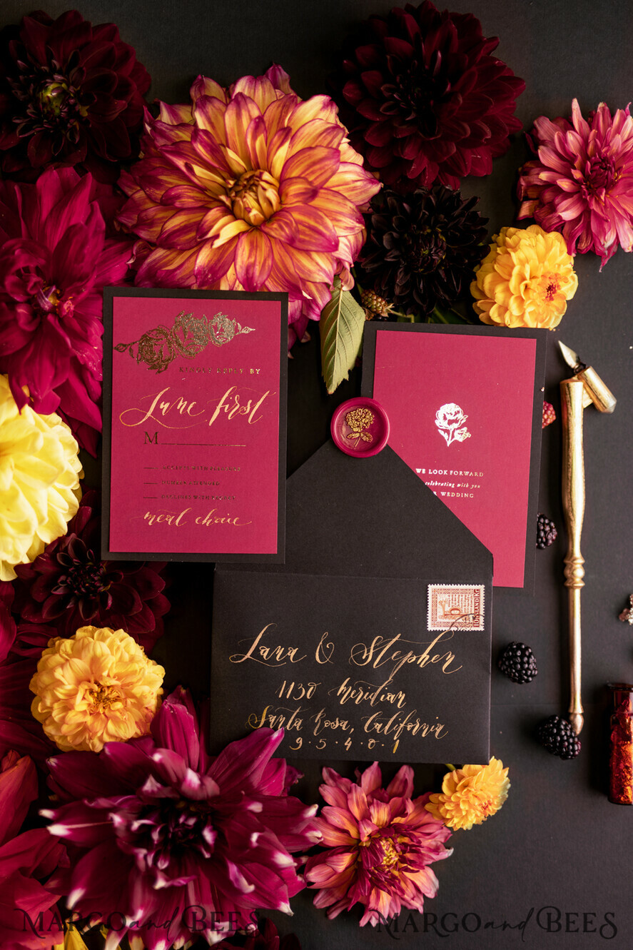 WEDDING INVITATIONS modern calligraphy / fine art Wedding invitations custom, luxurious stationery