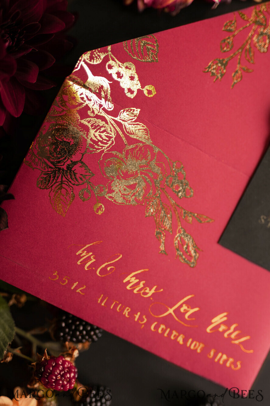WEDDING INVITATIONS modern calligraphy / fine art Wedding invitations custom, luxurious stationery