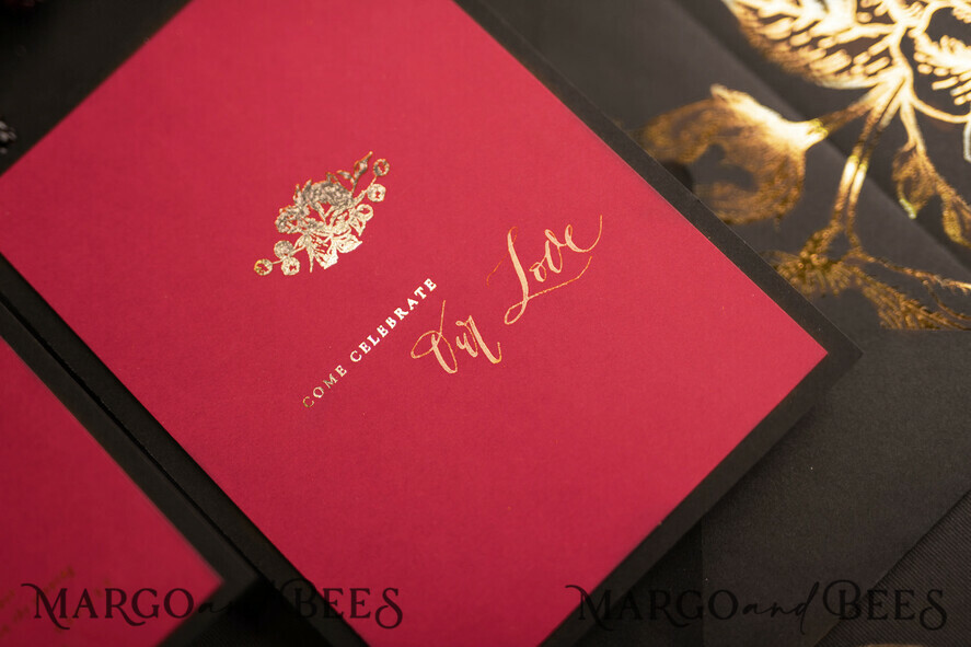 WEDDING INVITATIONS modern calligraphy / fine art Wedding invitations custom, luxurious stationery