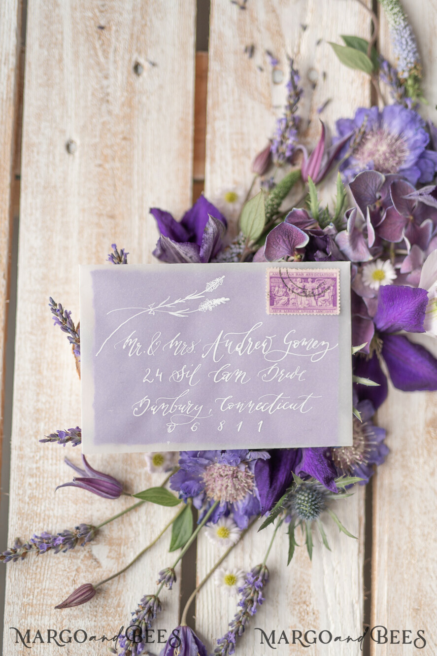 WEDDING INVITATIONS modern calligraphy / fine art Wedding invitations custom, fine art stationery