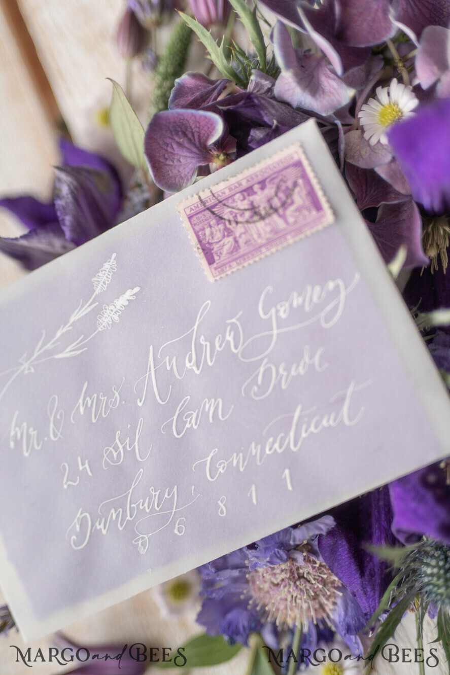 WEDDING INVITATIONS modern calligraphy / fine art Wedding invitations custom, fine art stationery