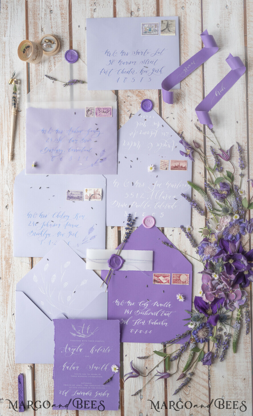 WEDDING INVITATIONS modern calligraphy / fine art Wedding invitations custom, fine art stationery