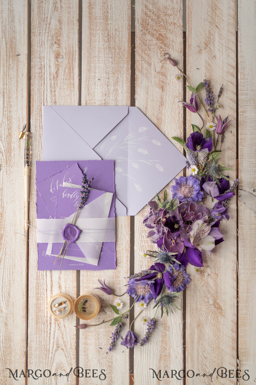 WEDDING INVITATIONS modern calligraphy / fine art Wedding invitations custom, fine art stationery