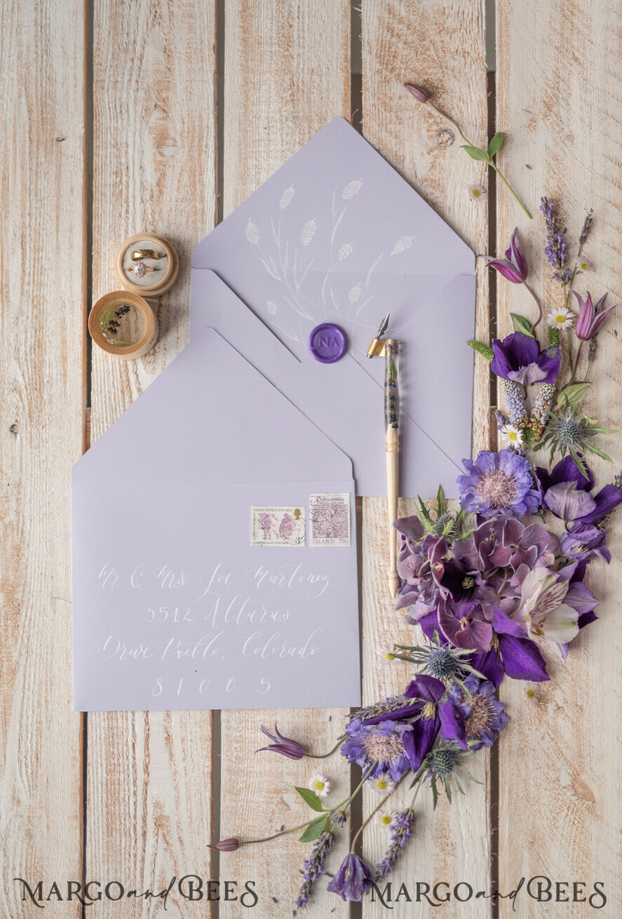 WEDDING INVITATIONS modern calligraphy / fine art Wedding invitations custom, fine art stationery