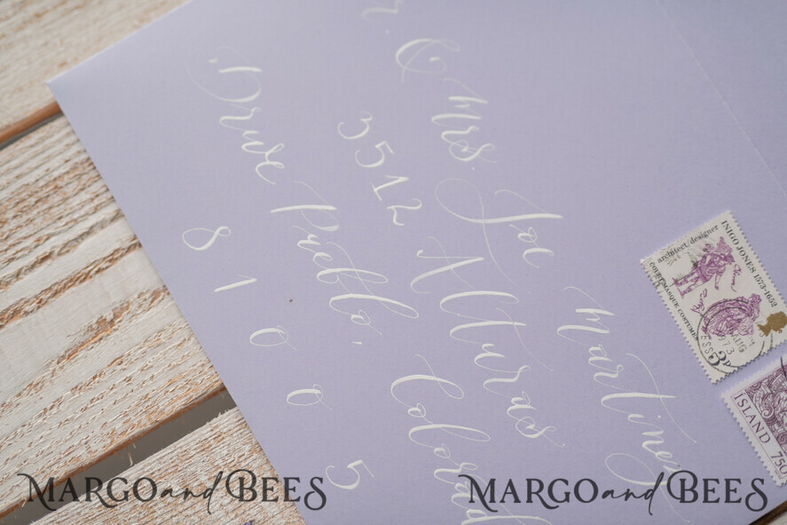 WEDDING INVITATIONS modern calligraphy / fine art Wedding invitations custom, fine art stationery